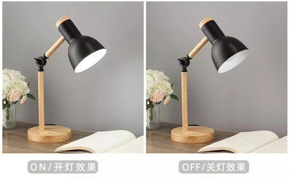 Nordic Decorative Eye Protection Small Table Lamp Modern Simple Cute Exquisite Bedroom Desk Bedside Lamp Girl Macaron Wood Lamp