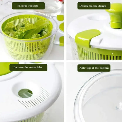 Vegetables Salad Spinner Lettuce Leaf Vegetable Dehydrator Multifunctional Vegetable Washer Salad Vegetable Dryer Mixer