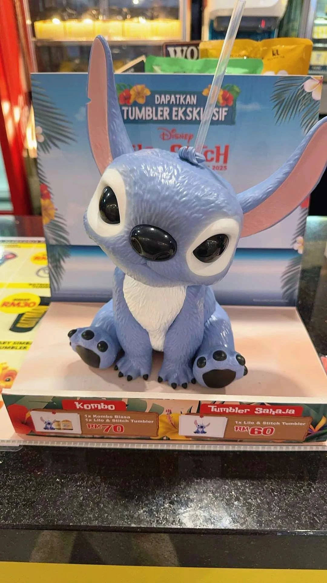 In Stock Stitch Peripheral Water Cup-Shaped Cups Straw Cup-Shaped Buckets Popcorn Buckets Desktop Decoration Children Gift