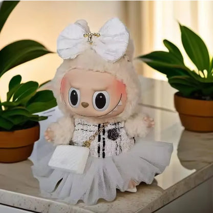 Labubu 17cm Doll Outfits Luxury Vinyl Doll Clothes 1st & 2nd Generation Compatible Delicate Baby Toy Accessories Kids Fashion