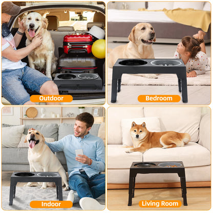 5-speed adjustable lifting dog bowl rack floating bowl slow food bowl suitable for small medium and large pets