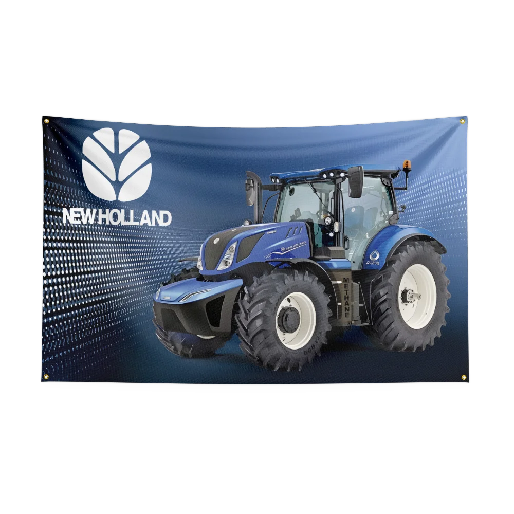 90x150CM TRACTORS New Hollands Agriculture Flag Polyester Printed Excavator Banner For Decor
