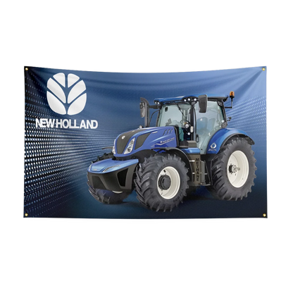 90x150CM TRACTORS New Hollands Agriculture Flag Polyester Printed Excavator Banner For Decor