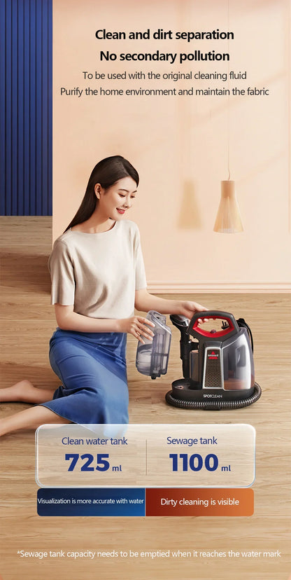 BISSELL SpotClean Handheld Steam Cleaner Sofa Carpet Curtain Car Vacuum Cleaner Spray Suction Integrated Machine Clean Machine