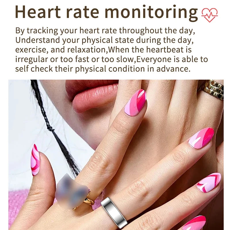 Smart Ring For Women Men Health Tracker Heart Rate Blood Oxygen Monitor Multi Sports Sleep Fitness 5ATM Waterproof Smartring