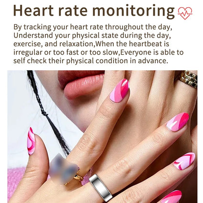 Smart Ring For Women Men Health Tracker Heart Rate Blood Oxygen Monitor Multi Sports Sleep Fitness 5ATM Waterproof Smartring