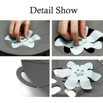 Silicone pattern anti-spill lid, silicone fresh-keeping lid, rotatable lid, kitchen gadgets