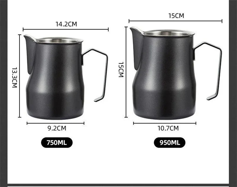 Coffee Milk Frothing Pitcher Jug Stainless Steel With Scale Espresso Steaming Pitchers Professional Milk Foam Jug Barista Craft