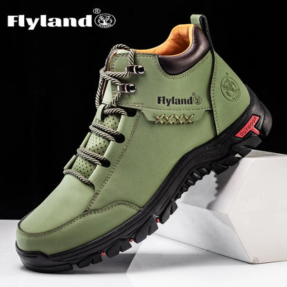FLYLAND Fashionable  Ankle Boots Men Casual Sneakers Work Office Shoes