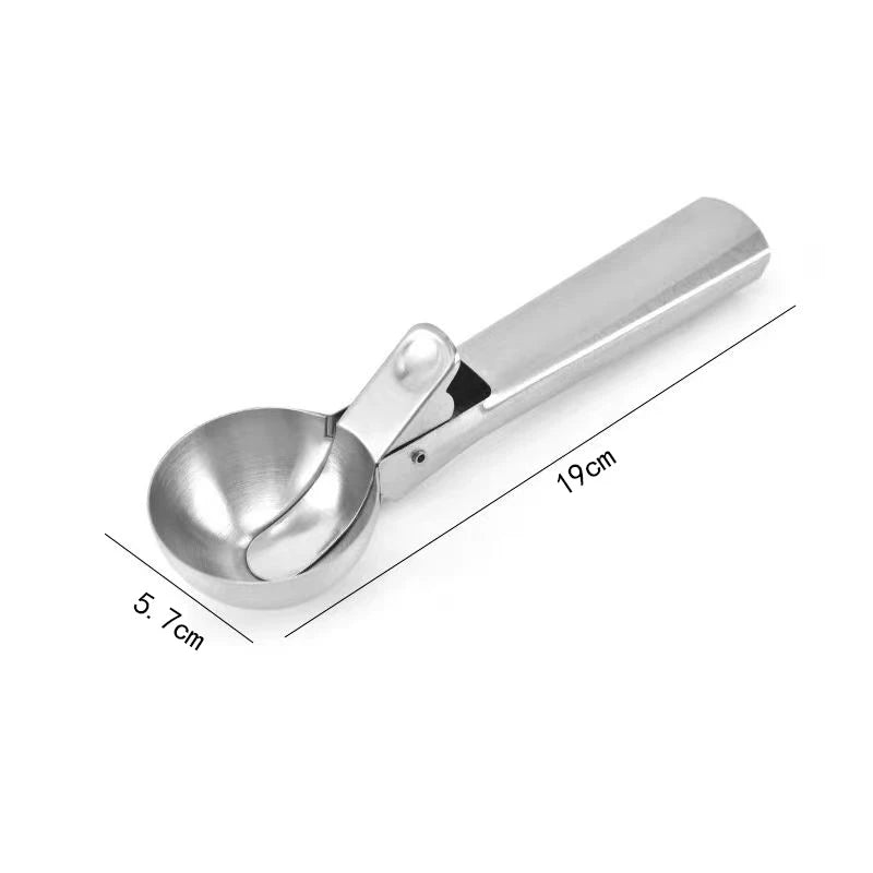 Stainless Steel Ice Cream Spoon Multifunctional Cream Spoon Fruit Spoon Round Ball Spoon Ball Digger