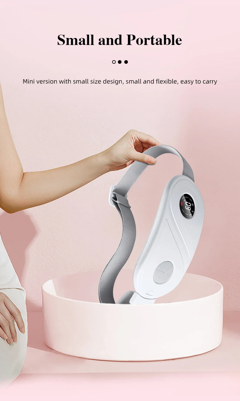 Electric Warm Uterine Cramp Massager Vibrator Heating for Menstrual Relief  Waist Massager Belt Care Waist Stomach for Women