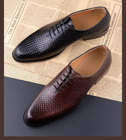 Men Dress Shoes  Formal Office Oxford Wedding Party Matches Suit Zapatos De Hombre High Grade Genuine Leather handmade Man shoes