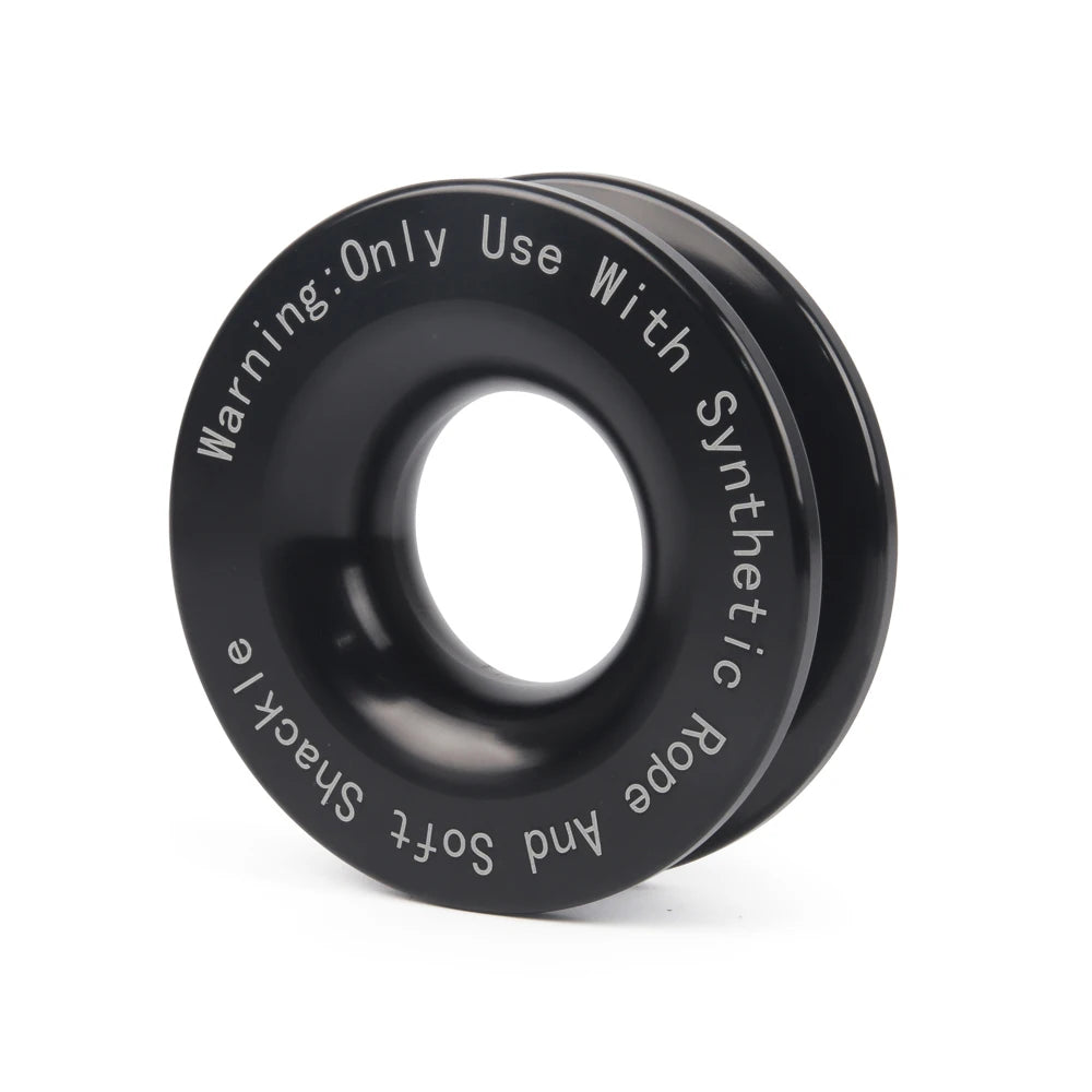 55000lbs Winch Rope Synthetic Soft Shackle+Recovery Ring Set Rugged Shackles With Protective Sleeve for Truck Vehicle Recovery