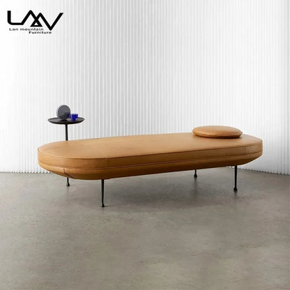 Bedroom Living Room Furniture Leisure Sofa Stool With Side Table Modern Leather Metal Legs Bed End Stool Upholstered Bench