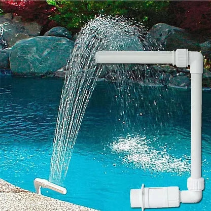 1PCS Pool Waterfall Fountain Kit PVC features fountain trim for easy installation of pool accessories