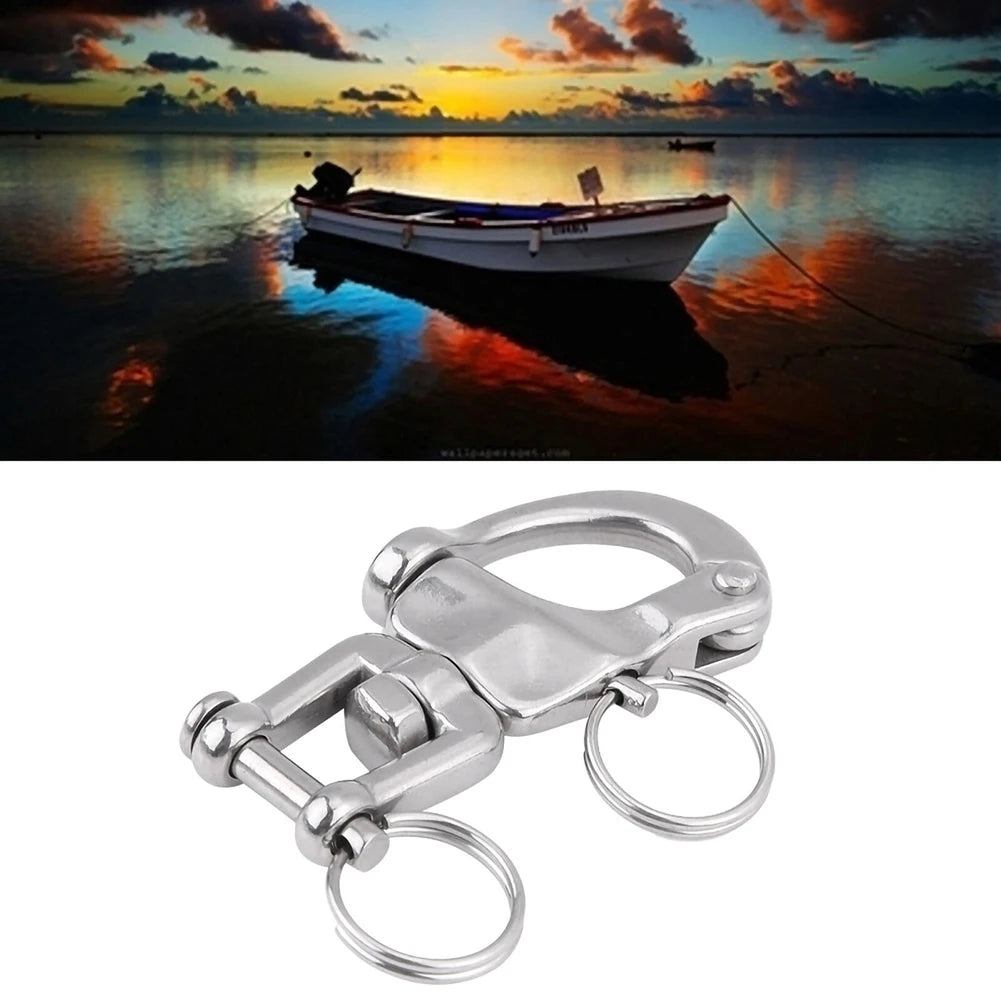 Boat Parts Swivel Shackle Sailboat Sailing Silver Spare Parts Spring Hand Drawn 316 Stainless Steel Accessories