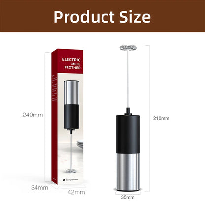 Electric Milk Frother Milk Blender Handheld Drink Mixer with Steel Stand Foam Maker Whisk Mini Blenders for Coffee Hot Chocolate