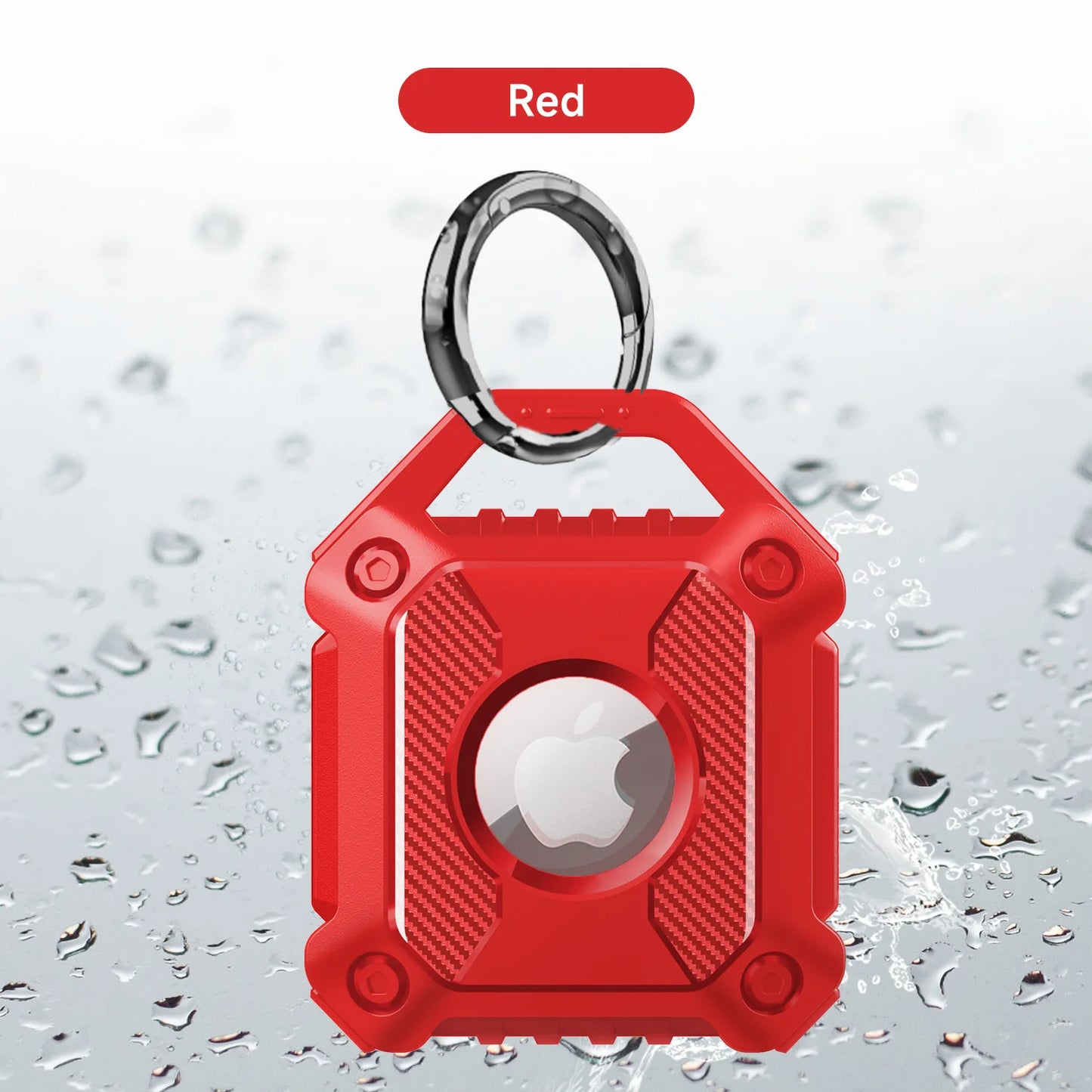 Waterproof Airtag Keychain Holder Case,Screw Full Cover Compatible with Apple AirTag Tracker Key Ring