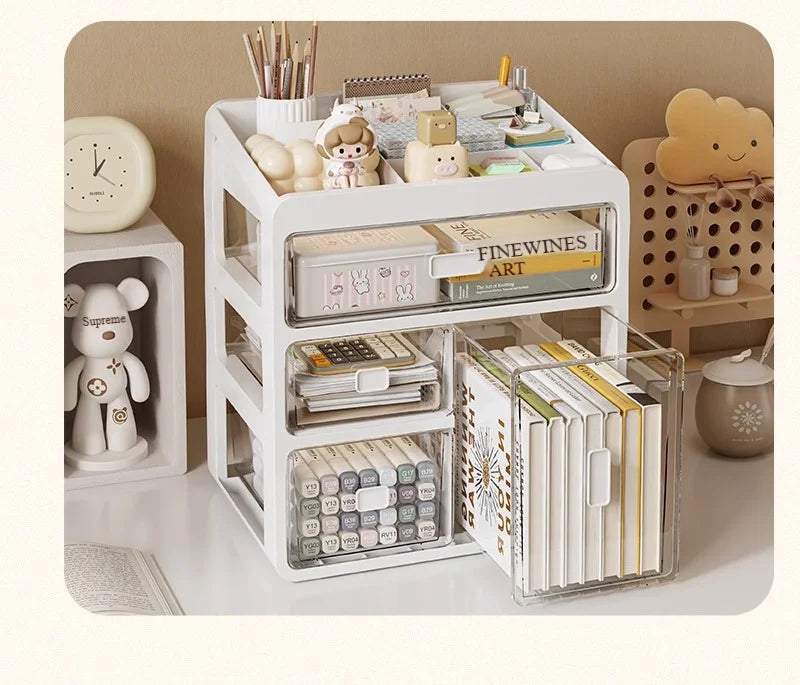 Drawer Desktop Organizer, Organizer Drawers, Desk Stationery Organizer, Multifunctional Dustproof Large Capacity Office Shelf