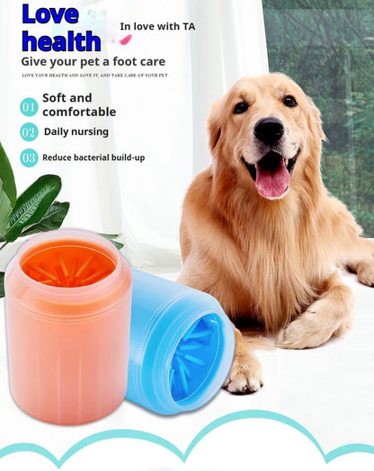 Portable Pet Paw Cleaner Soft Silicone Brush Dog Cat Foot Washer Cleaning Cup Easy to Use Durable Lightweight and Waterproof