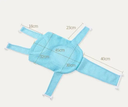 Baby Bath Net Mat Children Bathtub Shower Cradle Bed Seat Newborn Adjustable Bathtub Pillow Seat Cushion Cross-shaped Anti-slip