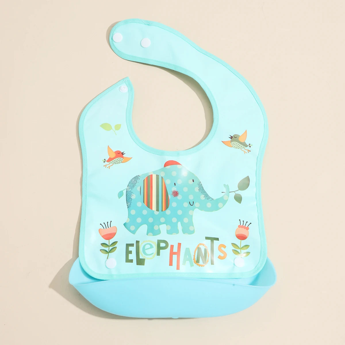 Baby food bib Baby waterproof bib three-dimensional detachable food food pocket Child child saliva pocket