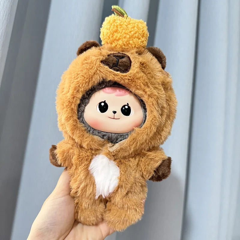 Labubu I II Dolls Clothes for Labubu The Monster Outfit Accessories Clothing DIY Kids Gift QuQu Capybara Jumpsuit For Winter