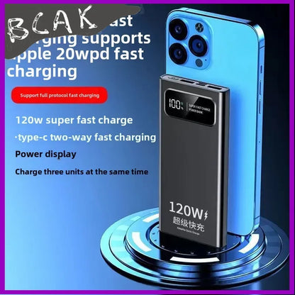Quality BCAK New 120W Power Bank 20000mAh Super Fast Charging Large Capacity Mobile Power Supply