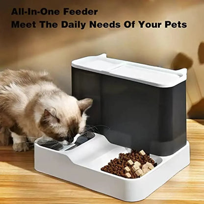 2-in-1 Automatic Pet Gravity Feeder: Keep Your Cat & Dog Fed & Hydrated!