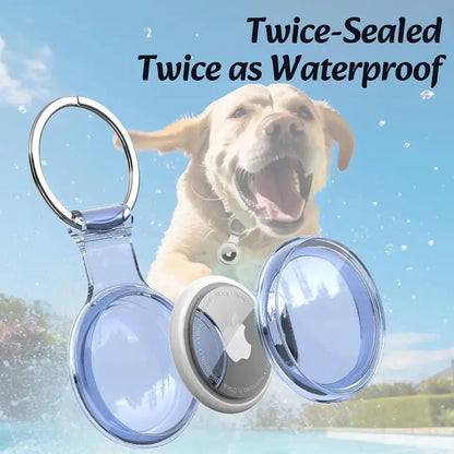 Compatible with Apple Airtag Holder, Fully Sealed Waterproof AirTag Key Ring, Coloured