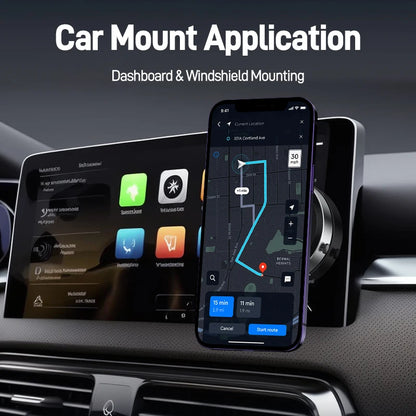Magnetic Mobile Phone Holder Intelligent Car Mount Cell 360°Rotation Black Technology Stable  Suction Universal  Vacuum Adsorpti