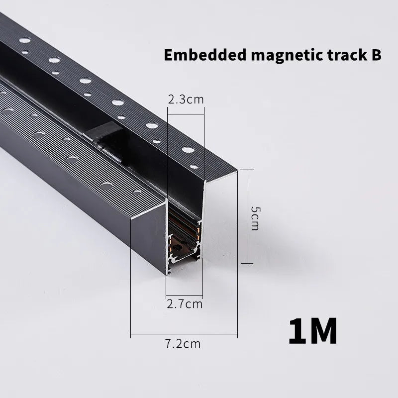 Magnetic Track Light Grille Flood Lamp Modern Embedded Flexible Linear Fixture LED Spotlight DC48V Ceiling Indoor Living