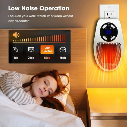 500W Portable Heater Electric Heater with Adjustable Thermostat Timer and Led Display Home Electric Heater Household Appliances