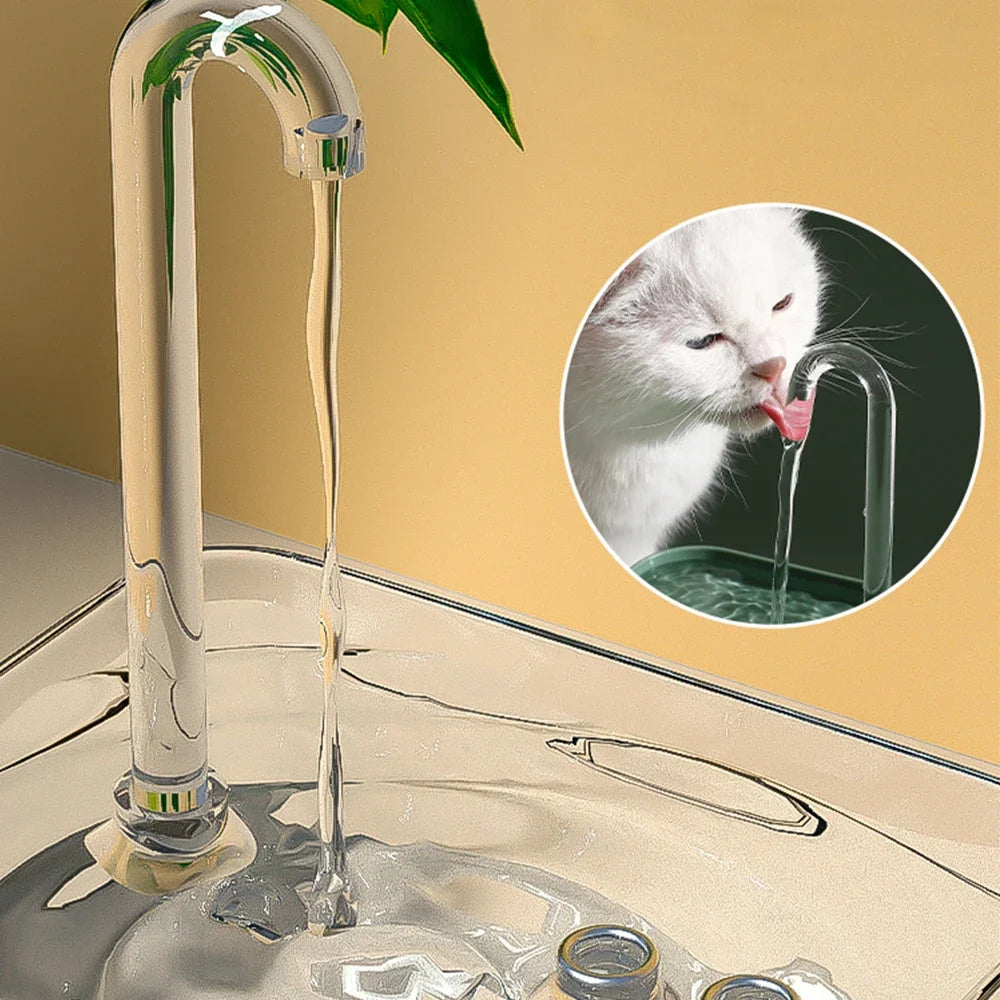 Cat Water Fountain Transparent Ultra-Quiet  Auto Filter Dog Drinker USB Anti-Dry Burning Recirculate Filtering Water Dispenser