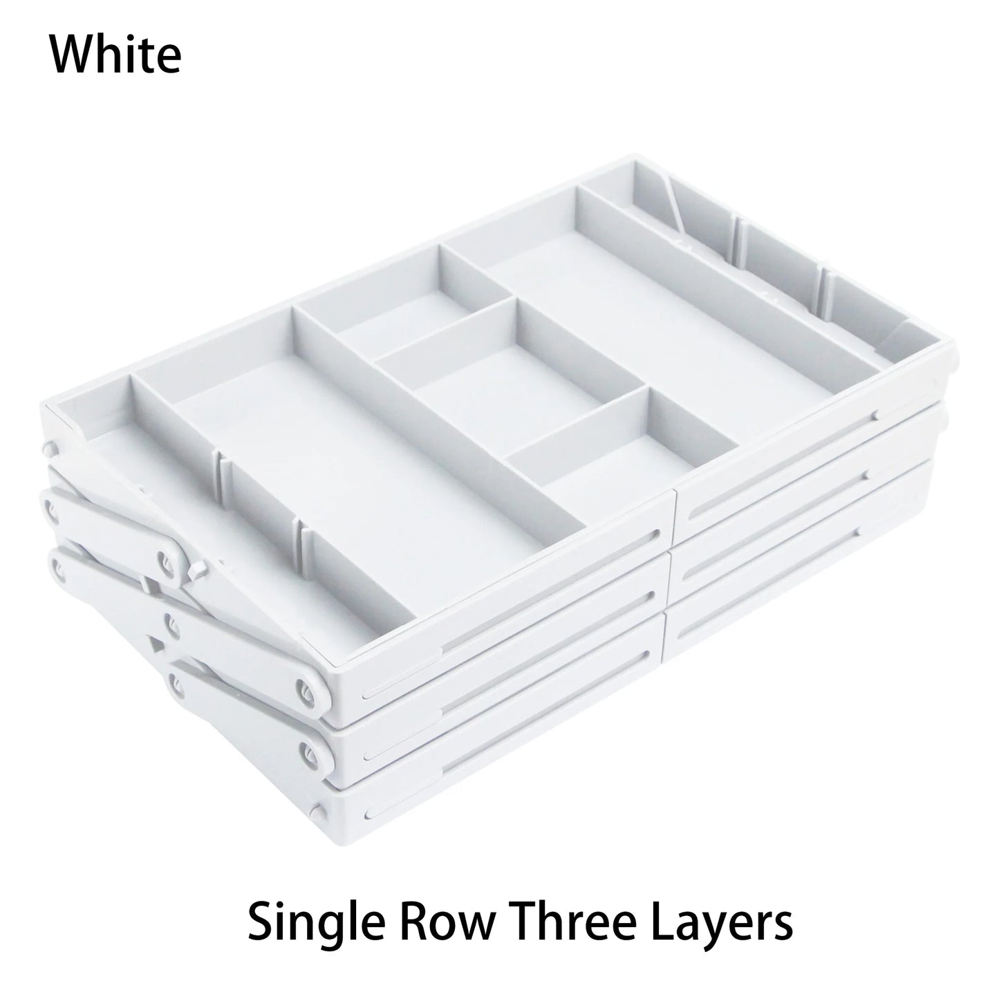 2/3 Tier Drawer Organizer Multi Level Collapsible Expandable Desk Organizer Trays for Office Supplies, Kitchen Gadgets Utensils