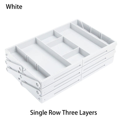 2/3 Tier Drawer Organizer Multi Level Collapsible Expandable Desk Organizer Trays for Office Supplies, Kitchen Gadgets Utensils