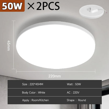 LED Ceiling Lamps Modern Ceil Light 18/30/40/72W Led 220V Ceiling Lights Round Living Room Bedroom Indoor Kitchen Lighting Lamp