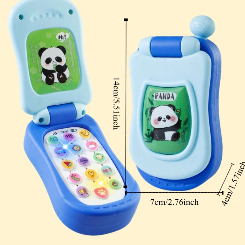 Simulation Phone Electronic Baby Cell Phone Toy Voice Toy Electronic Phones Musical Toys Safe Flip Cover