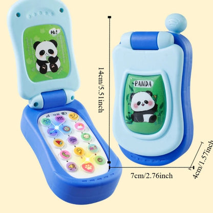 Simulation Phone Electronic Baby Cell Phone Toy Voice Toy Electronic Phones Musical Toys Safe Flip Cover