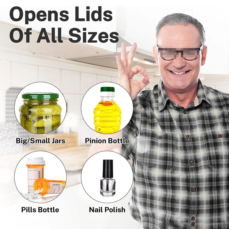 1pcs Under Cabinet Jar Openers for Weak Hand Easy Grip Arthritis jar opener One Handed Gadgets & Bottle Opener Kitchen Tools