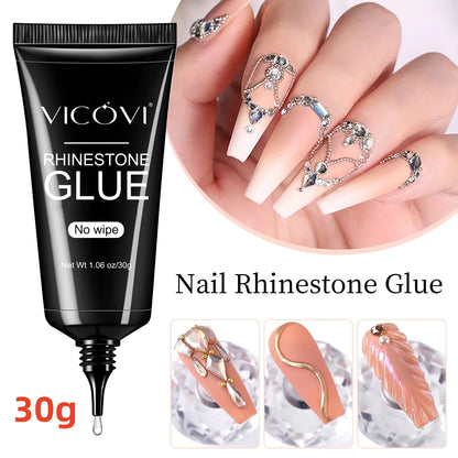 30/20/10pcs Fast-Dry Nail Glue Acrylic False Nail Tips Glue Gel For Fast Extension Super Bond Rhinestones False Nails Mini Glue