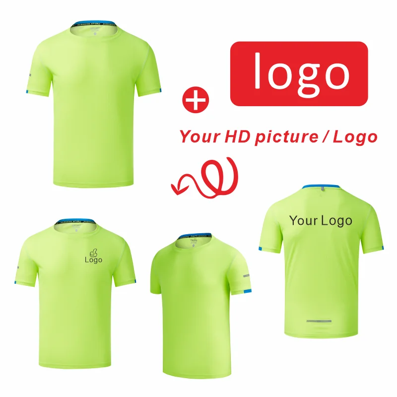 Sports Quick Drying Logo Customized T-shirt with Cool and Breathable Group Embroidery Brand Printing DIY