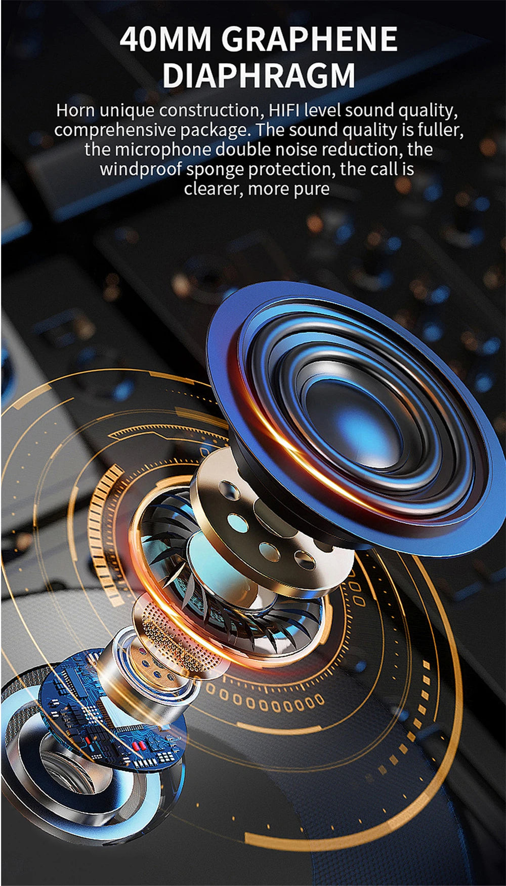 Bluetooth 5.3 Helmet Headset Wireless Hands-free Call Phone Kit Motorcycle Waterproof Earphone MP3 Music Player Speaker for Moto