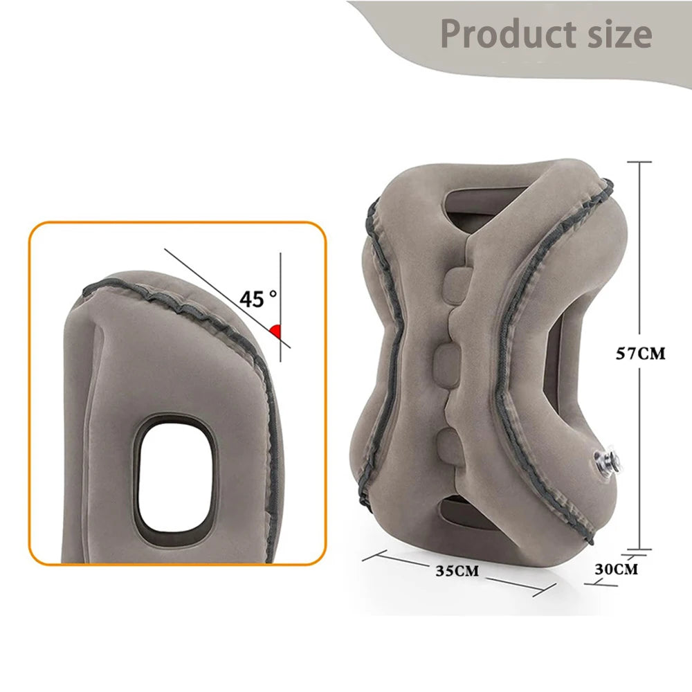 Inflatable Travel Neck Air Pillow Headrest Support Cushion Soft Sleep Pillows for Airplane Sleeping Car Train Office Home 바디필로우