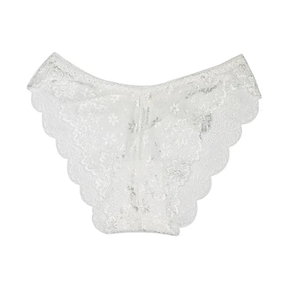 5 PCS/Set Sexy Ladies Transparent Lace Lingerie Panties Woman Cotton Crotch Solid Color Briefs Underwear