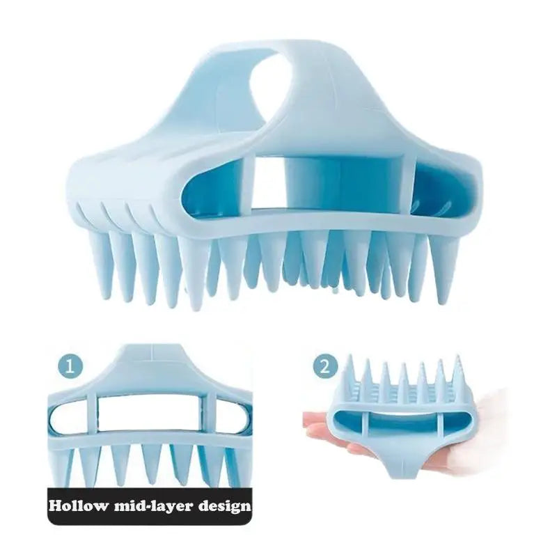 Scalp Massager Shampoo Brush Hair Washing Scalp Brush Soft Silicone Scalp Massager Hair Comb For Dandruff Removal Shampoo Brush
