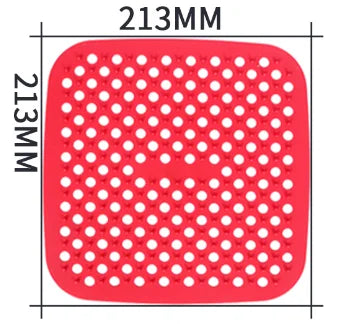 Square Reusable Air Fryer Liners Non-Stick Silicone Mats Resistant Heat Easy to Clean Steamer Liners for Kitchen Baking