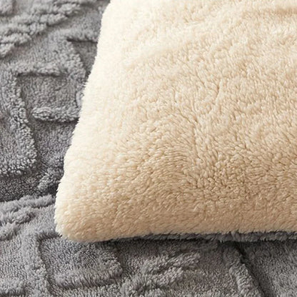 Super Thick Weighted Winter Blanket for Bed Faux Lamb Cashmere Plush Fleece Throw Queen King Size Cozy Warm Quilt Comforter