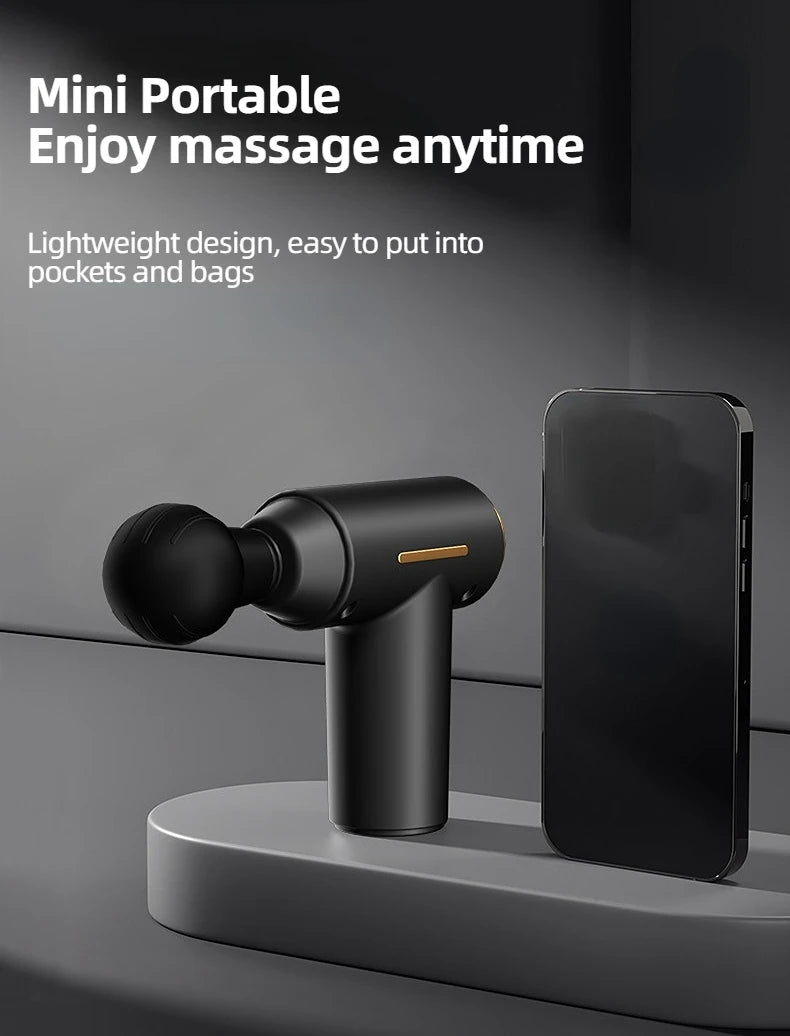 Portable Mini Muscle Massage Gun Vibration Massage Gun Body Neck Back Pain Gout Relief Deep Muscle Relaxation Massager Tools