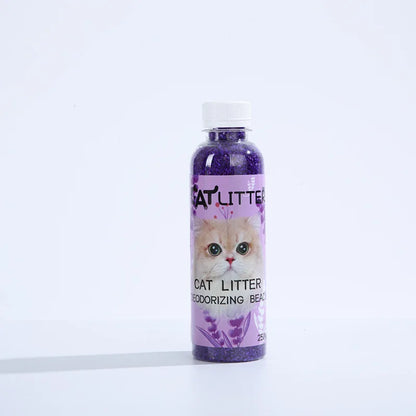A bottle of cat litter deodorizing beads - make your home smell comfortable remove odors and deodorizers